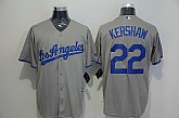 Los Angeles Dodgers #22 Clayton Kershaw Gray New Cool Base Stitched Baseball Jersey,baseball caps,new era cap wholesale,wholesale hats